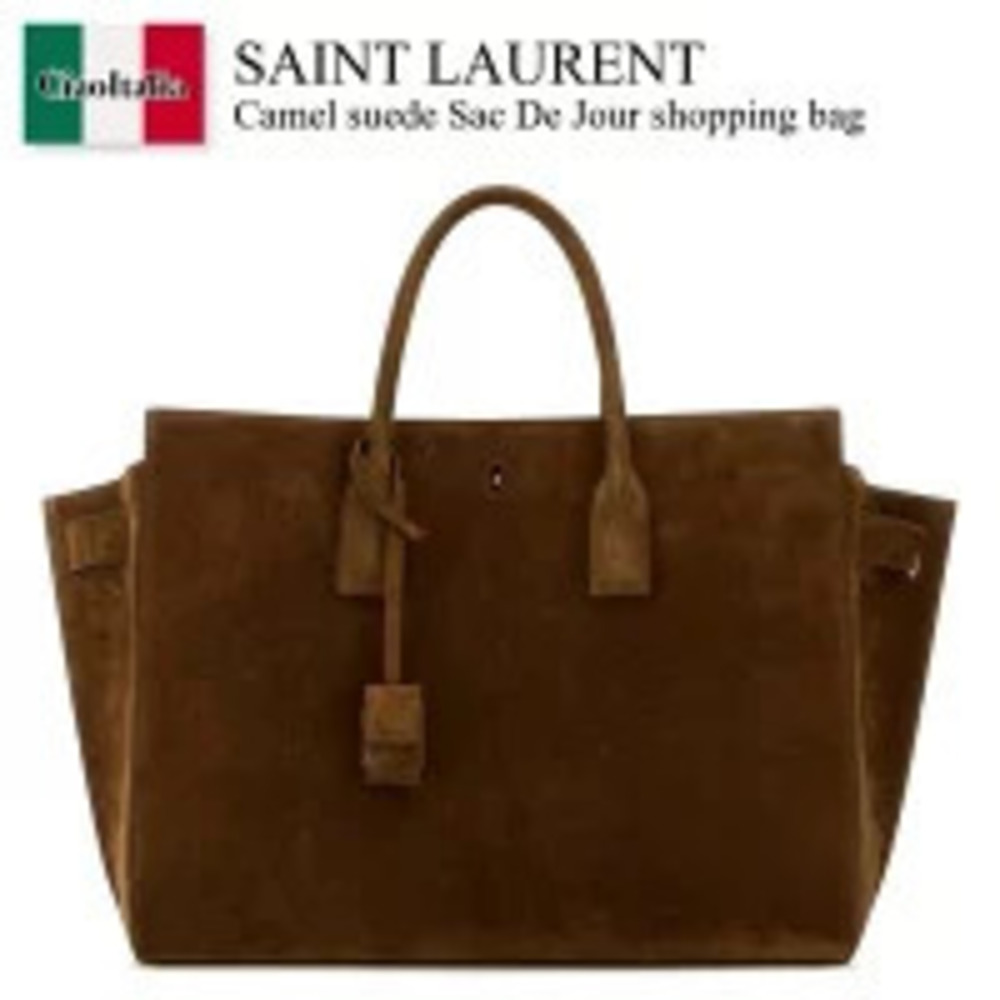 Saint Laurent Bag Handbag Camel Brown Suede Sac De Jour Shopping Tote